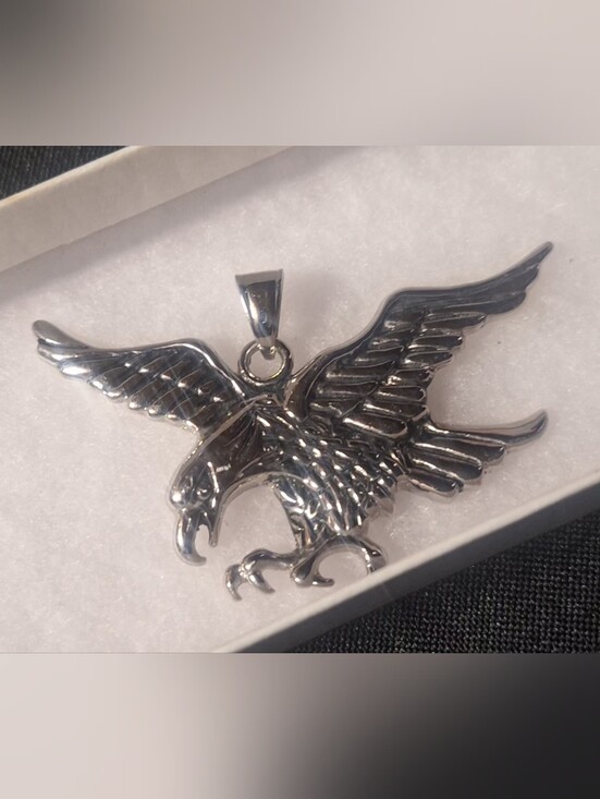 Other - Vintage Silver Tone Flying Eagle Pendant Charm